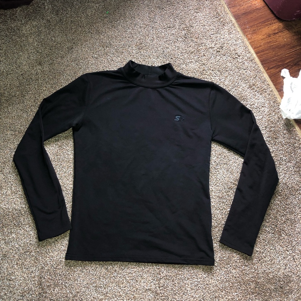 STARTER Black Mock Neck athletic Top sz 12/14. Boys or girls